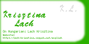 krisztina lach business card